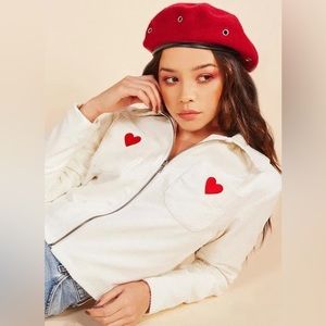 Valfre White Corduroy Love Mail Jacket